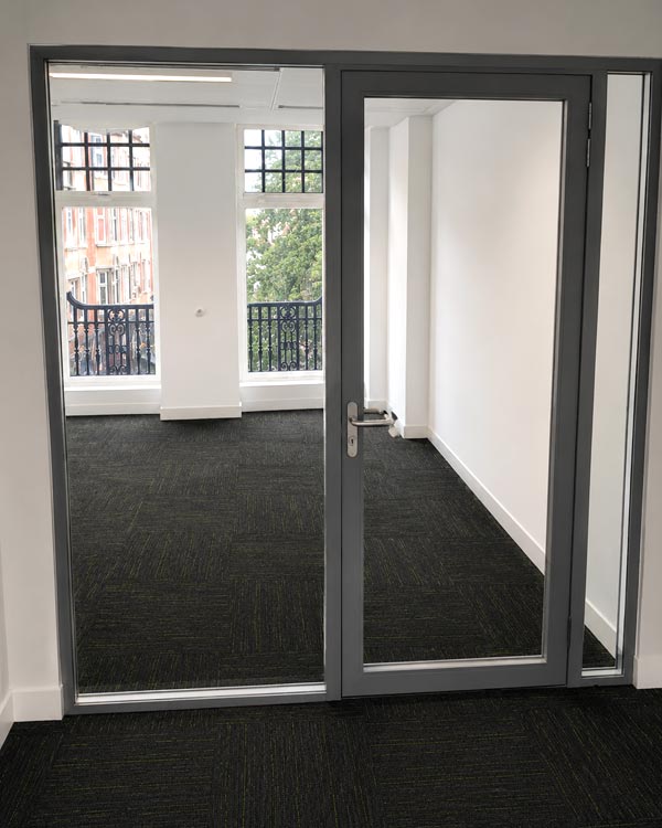 Great Portland Street - Double Glazed Partitions - Clear Partitions