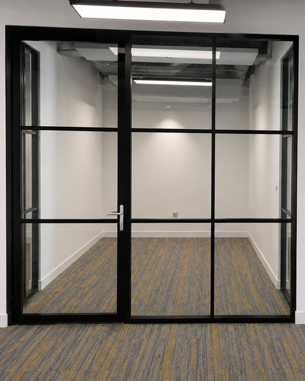 Industrial Style Glass Partitions - London - Clear Partitions