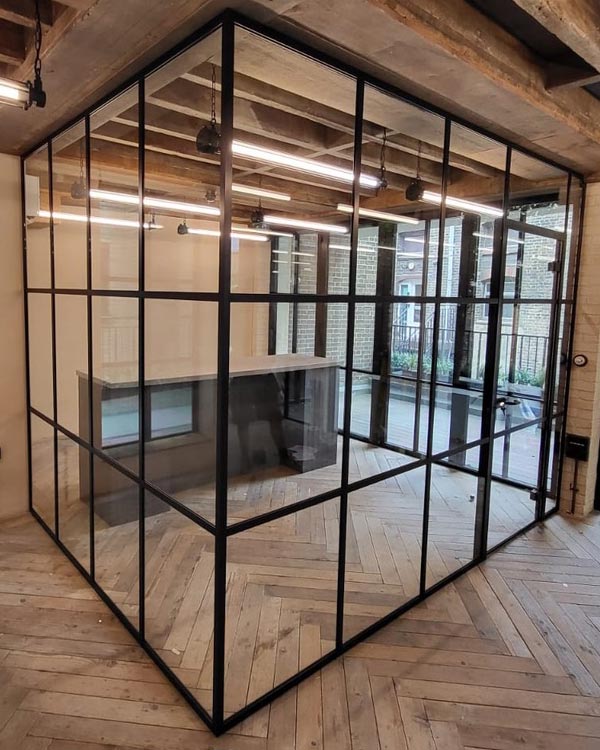 Noise Reduction Glass Partitions - London - Clear Partitions