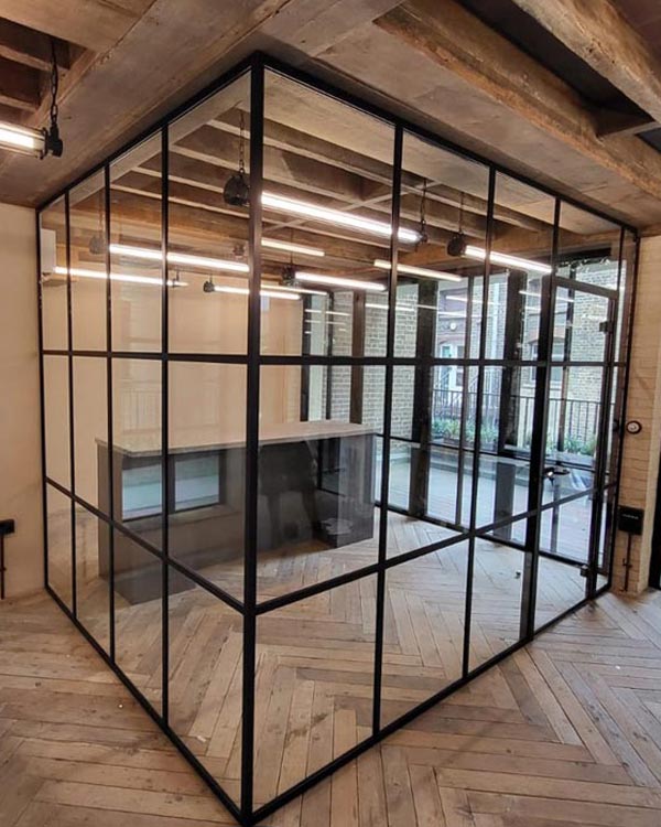 Transom Glass Partitions - London - Clear Partitions