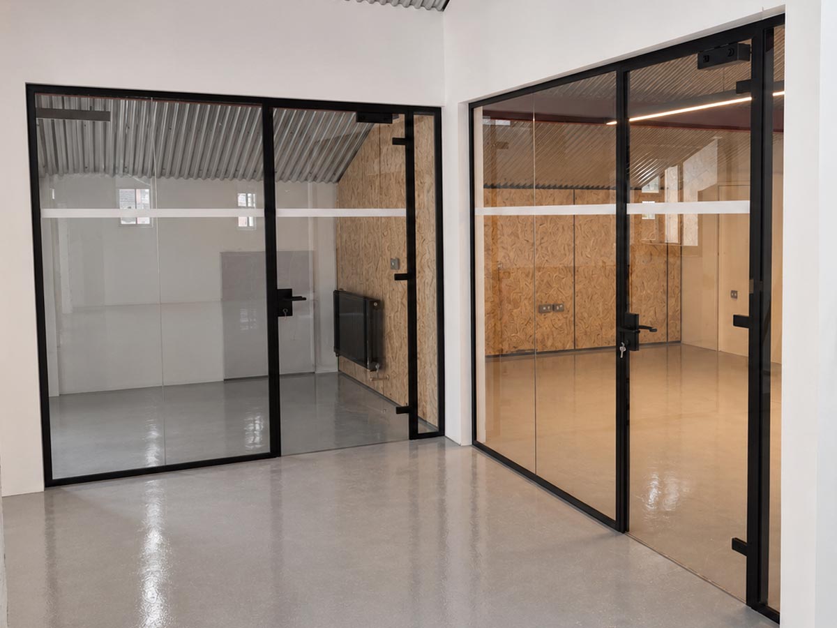 Unit 2m Westway Workspace - Single Glazed Partitions - Clear Partitions